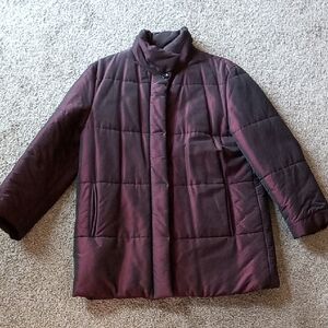 Akris Punto Burgundy Puffer Coat